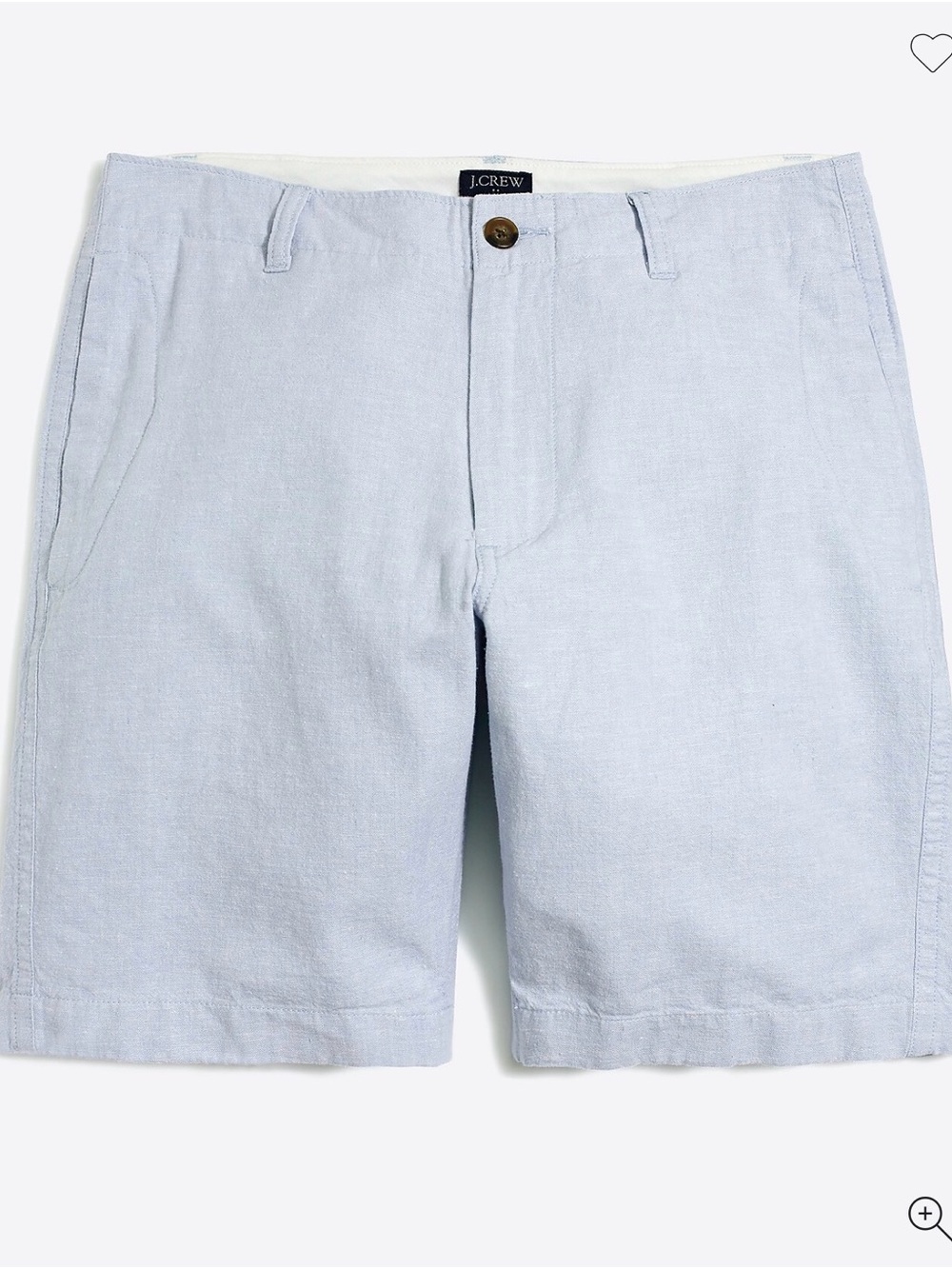 J. Crew Faded Sky Linen/Cotton 9" Gramercy Shorts (29)